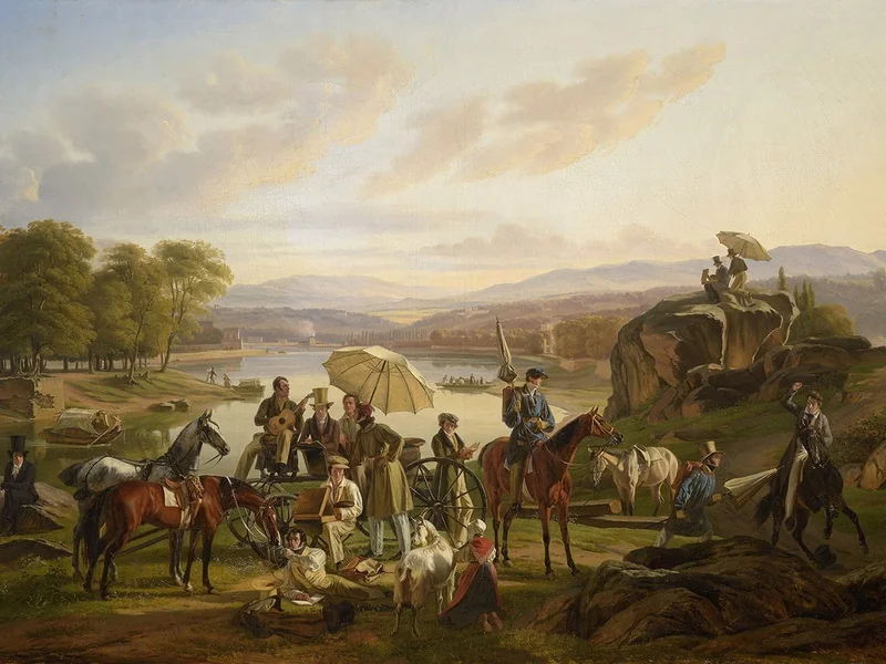 1796-Jean-Claude Bonnefond - Una tappa per gli artisti lionesi all'Île Barbe
